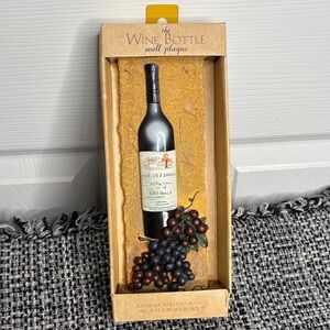 Kohl's Beige and Burgundy Wine-Themed Wall Art Label